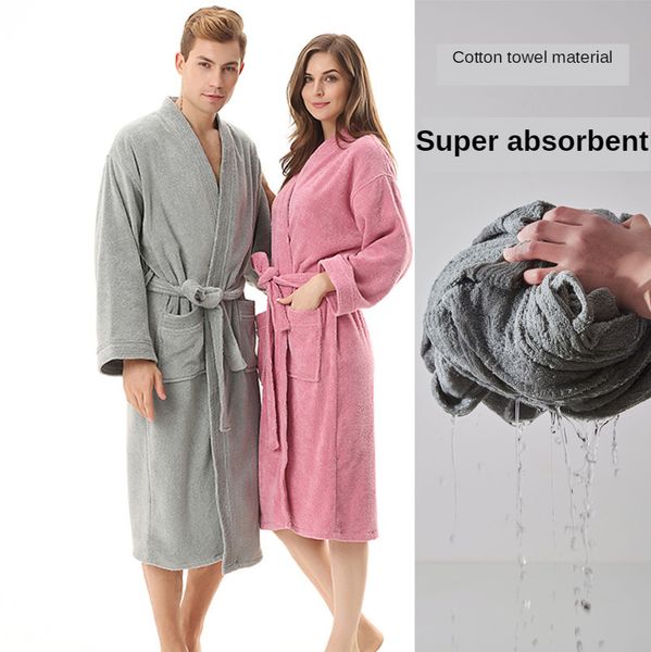 women's sleepwear towel material double-sided terry cotton yukata el bathrobes multi-needle kimono collar robe couple nightgown, Black;red
women's sleepwear towel material double-sided terry cotton yukata el bathrobes multi-needle kimono collar robe couple nightgown, Black;red