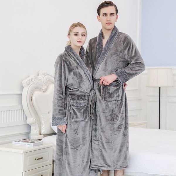 women's sleepwear autumn and winter fashion couple flannel nightgown personality bathrobe men's thick long trendy pajamas, Black;red
women's sleepwear autumn and winter fashion couple flannel nightgown personality bathrobe men's thick long trendy pajamas, Black;red