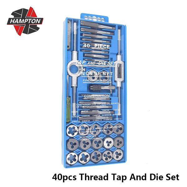hampton 40pcs alloy steel imperial thread tap and die set for metal working die wrench threading tools screw tap drill bit
hampton 40pcs alloy steel imperial thread tap and die set for metal working die wrench threading tools screw tap drill bit
