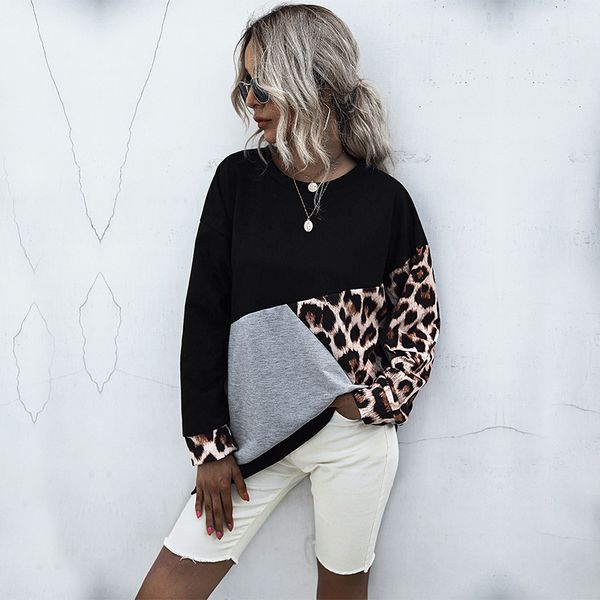 2020 new hoodie fashion loose streetwear leopard patchwork casual women pullover leopard print classic women's autumn, Black
2020 new hoodie fashion loose streetwear leopard patchwork casual women pullover leopard print classic women's autumn, Black