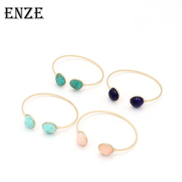 bangle enze women's fashion blue stone round unique multi-color elegant bracelet accessories zinc alloy opening gold, Black
bangle enze women's fashion blue stone round unique multi-color elegant bracelet accessories zinc alloy opening gold, Black