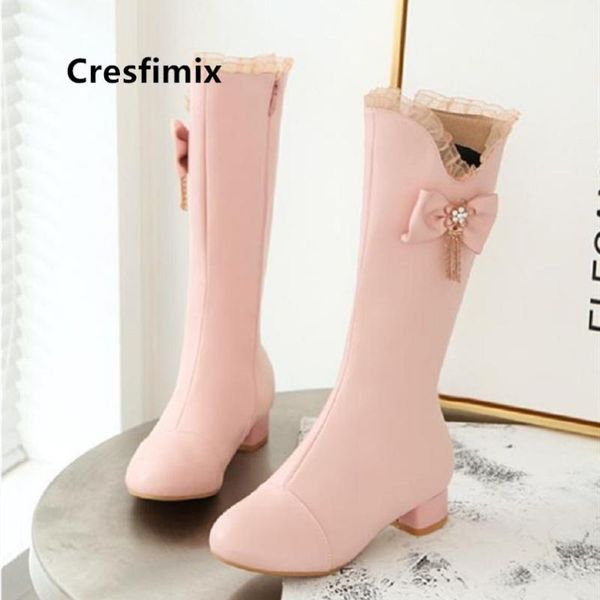 cresfimix women fashion sweet pink bow tie high heel shoes lady pu leather stylish boots frauen stiefel b6064, Black
cresfimix women fashion sweet pink bow tie high heel shoes lady pu leather stylish boots frauen stiefel b6064, Black