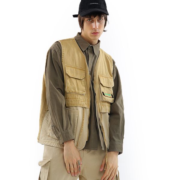 cotton khaki multi pocket waistcoat vest for male tooling casual loose sleeveless jacket spring autumn zipper outerwear ds50912, Black;white
cotton khaki multi pocket waistcoat vest for male tooling casual loose sleeveless jacket spring autumn zipper outerwear ds50912, Black;white