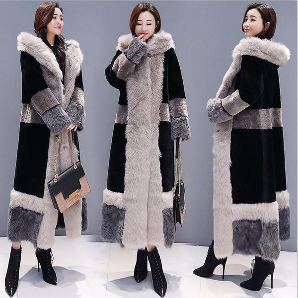 european street new fashion winter women imitation fur coat lengthen fur coat female loose thick warm teddy, Black
european street new fashion winter women imitation fur coat lengthen fur coat female loose thick warm teddy, Black