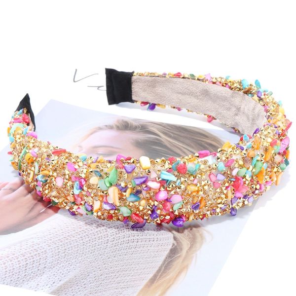 personalized natural crystal stone headbands colorful stud rhinestone thick women headband party hairband new fashion crown hair accessories, Silver
personalized natural crystal stone headbands colorful stud rhinestone thick women headband party hairband new fashion crown hair accessories, Silver