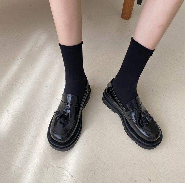 shoes woman 2020 slip-on round toe female footwear all-match loafers with fur platform british style oxfords women's, Black
shoes woman 2020 slip-on round toe female footwear all-match loafers with fur platform british style oxfords women's, Black