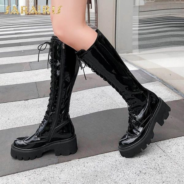 boots sarairis 2021 genuine leather knee high woman shoes zip up chunky heels platform trend female, Black
boots sarairis 2021 genuine leather knee high woman shoes zip up chunky heels platform trend female, Black