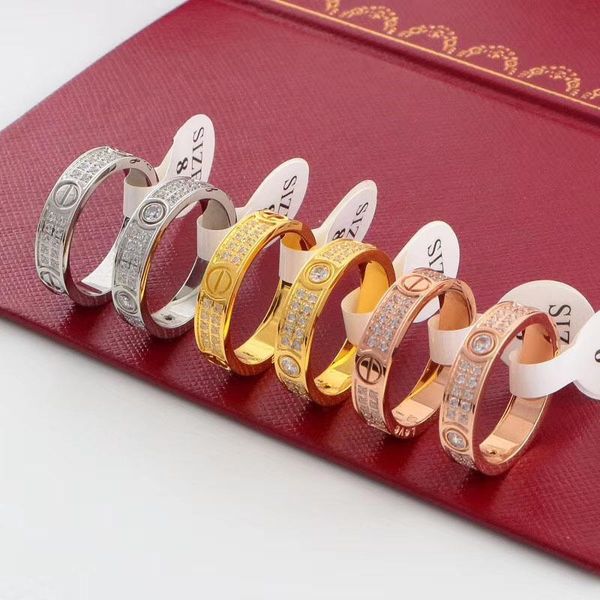 Mens Titanium Steel Wedding Brand Rings Women Love Band Ring Luxury Diamond Rose Gold Engagement Rings 5mm
Mens Titanium Steel Wedding Brand Rings Women Love Band Ring Luxury Diamond Rose Gold Engagement Rings 5mm
