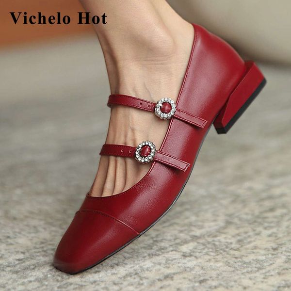 vichelo full grain leather square toe low heel shoes women korean style mary janes beauty lady dating pumps l08, Black
vichelo full grain leather square toe low heel shoes women korean style mary janes beauty lady dating pumps l08, Black