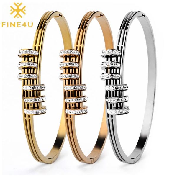 fine4u b149 luxury jewelry stainless steel cuff bracelets & bangles cubic zircons charm bracelet for women party wedding jewelry, Black
fine4u b149 luxury jewelry stainless steel cuff bracelets & bangles cubic zircons charm bracelet for women party wedding jewelry, Black