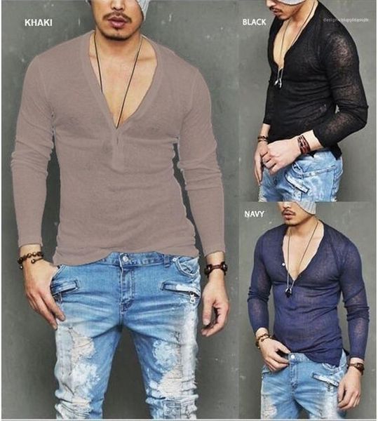 tops mens конструктора сплошного цвета tshirts мода длинные рукава тонкий вскользь тройники mens лета v шеи, White;black
tops mens конструктора сплошного цвета tshirts мода длинные рукава тонкий вскользь тройники mens лета v шеи, White;black