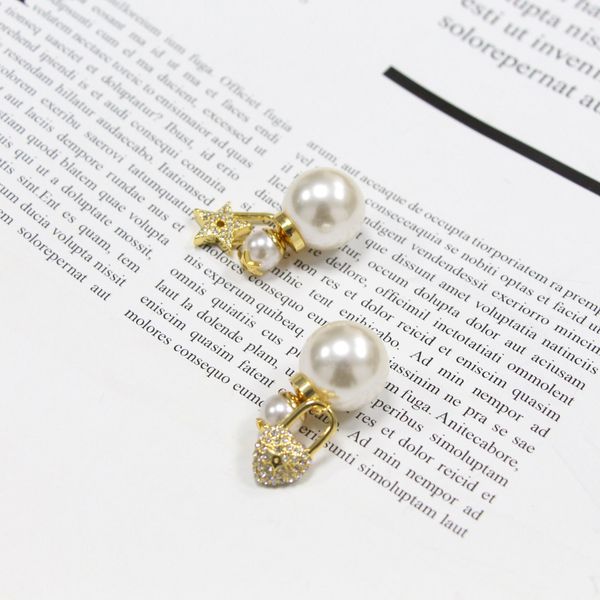 dijia classic diamond heart five-pointed star pendant earrings fashion ol size pearl high-end jewelry, White
dijia classic diamond heart five-pointed star pendant earrings fashion ol size pearl high-end jewelry, White