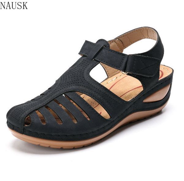 woman 2020 summer leather vintage sandals buckle casual sewing women retro sandalias female ladies platform shoes 36-46, Black
woman 2020 summer leather vintage sandals buckle casual sewing women retro sandalias female ladies platform shoes 36-46, Black