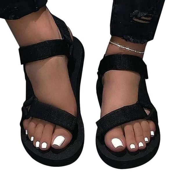 women flat wedges platform slide sandals ankle strap comfy summer slippers casual shoes h9, Black
women flat wedges platform slide sandals ankle strap comfy summer slippers casual shoes h9, Black
