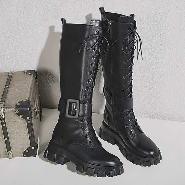 brand knee-high boots women's thick high heels shoes cow leather cross-tied buckle keep warm riding boots women's knight, Black
brand knee-high boots women's thick high heels shoes cow leather cross-tied buckle keep warm riding boots women's knight, Black