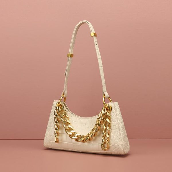 shoulder bag ladies fashion designer crocodile pattern armpit bag white leather personality new chain mini bag holiday gift 1126
shoulder bag ladies fashion designer crocodile pattern armpit bag white leather personality new chain mini bag holiday gift 1126