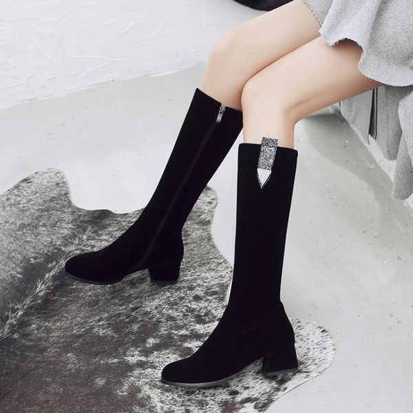 boots big size 9 10 11 round-headed pure-color zipper water drill thick-heeled, Black
boots big size 9 10 11 round-headed pure-color zipper water drill thick-heeled, Black