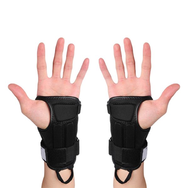wrist support 2021 outdoor sports gloves skiing skating skateboard snowboard gear hand protectors armguard palm guard, Black;red 
wrist support 2021 outdoor sports gloves skiing skating skateboard snowboard gear hand protectors armguard palm guard, Black;red