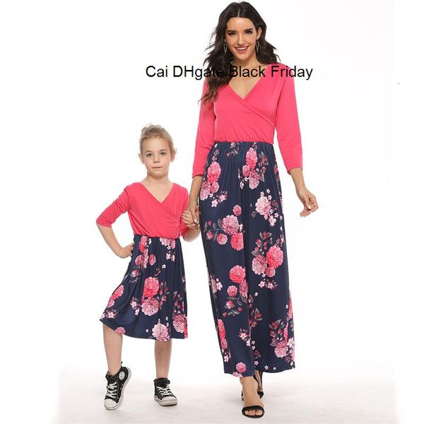 mommy and me matching dresses women girls floral print v-neck ankle-length long dress for party fashion mother daughter clothes, Blue
mommy and me matching dresses women girls floral print v-neck ankle-length long dress for party fashion mother daughter clothes, Blue