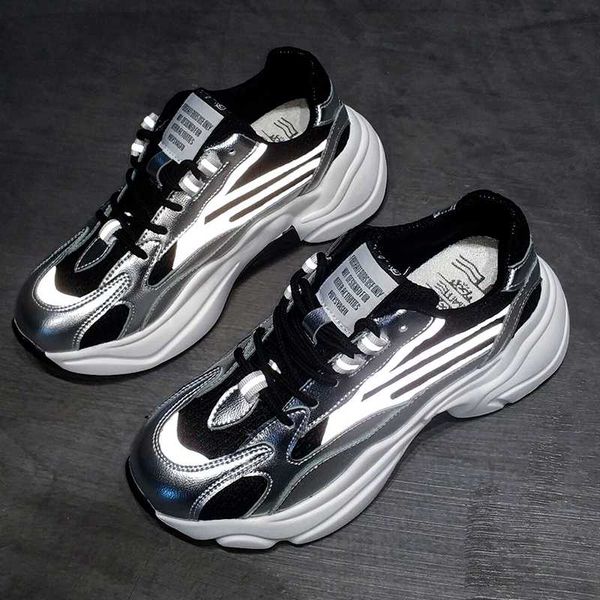 luminous microfiber chunky sneakers women 2020 new spring platform sneakers woman lace up casual shoes flat platform round toe, Black
luminous microfiber chunky sneakers women 2020 new spring platform sneakers woman lace up casual shoes flat platform round toe, Black