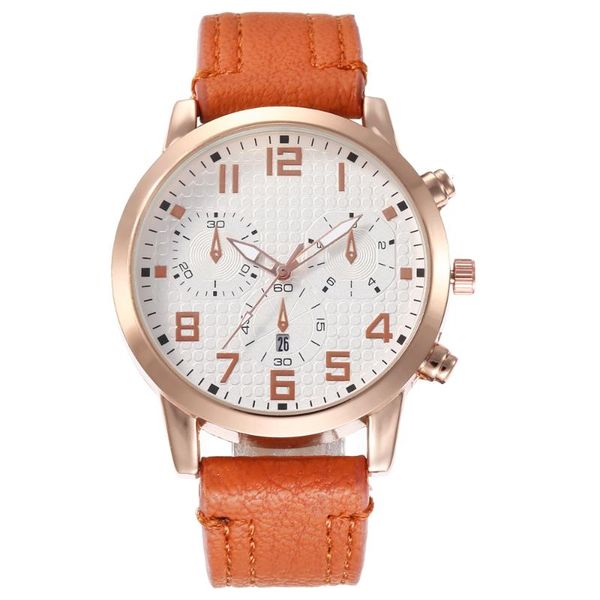 relogio masculino men sport watches luxury leather band stainless steel quartz wristwatch male analog casual watches, Slivery;brown 
relogio masculino men sport watches luxury leather band stainless steel quartz wristwatch male analog casual watches, Slivery;brown