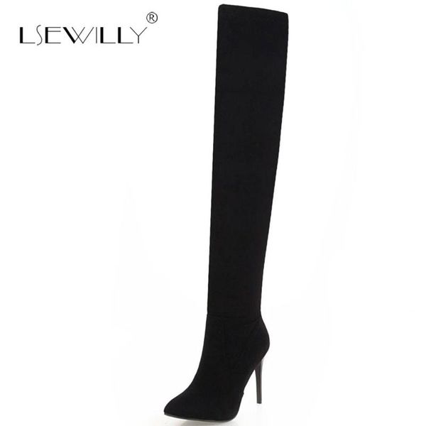 lsewilly female fashion winter shoes women high heels stretch boots over the knee slim thigh high boots mujer sapatos s795, Black
lsewilly female fashion winter shoes women high heels stretch boots over the knee slim thigh high boots mujer sapatos s795, Black