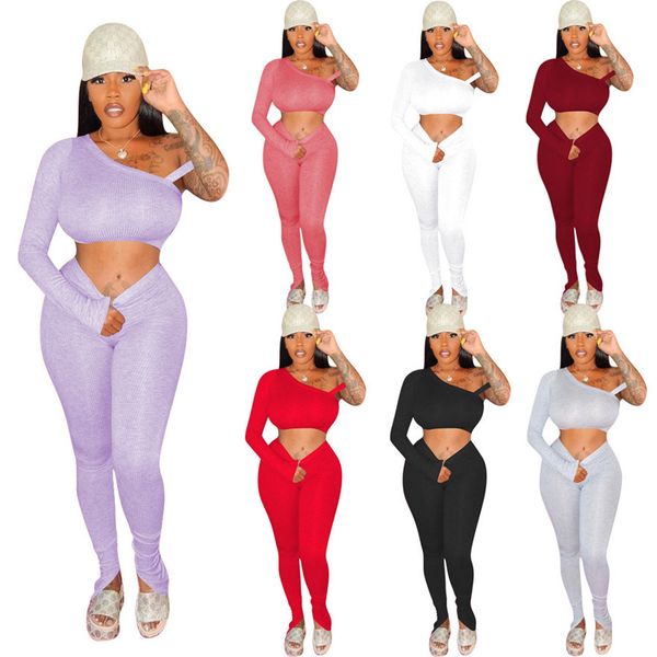 women tracksuit off shoulder slim solid color two piece outfits fashion long pants short womens 2pcs clothing, Gray
women tracksuit off shoulder slim solid color two piece outfits fashion long pants short womens 2pcs clothing, Gray