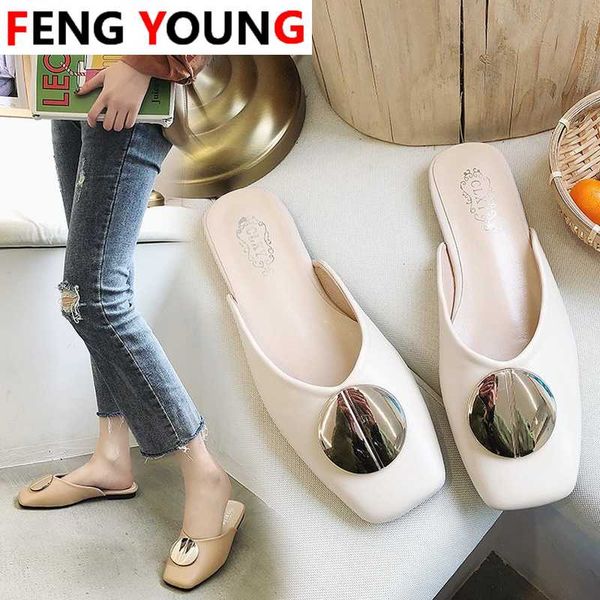 women shoes woman 2020 summer new square cover toe slippers fashion low heels metal buckle ladies slippers female mules slides, Black
women shoes woman 2020 summer new square cover toe slippers fashion low heels metal buckle ladies slippers female mules slides, Black