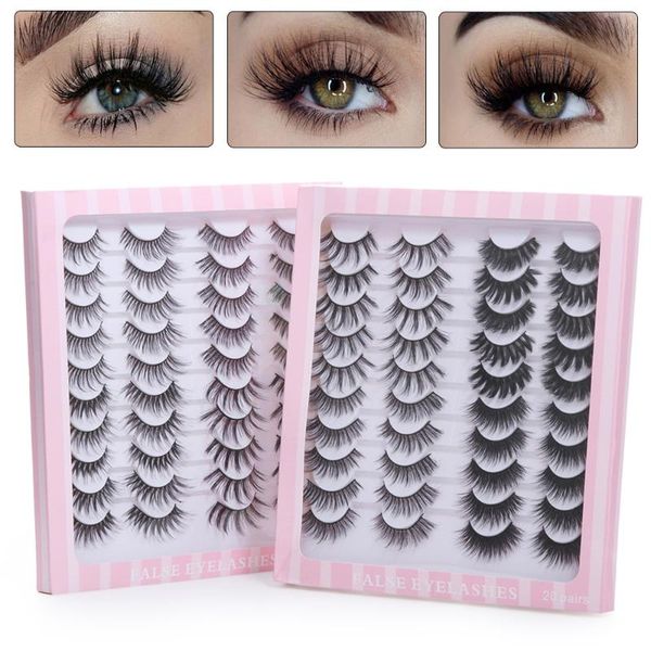 false eyelashes 20 pairs mixed 3d mink natural long wispies bushy fluffy lashes reusable eye makeup black tools
false eyelashes 20 pairs mixed 3d mink natural long wispies bushy fluffy lashes reusable eye makeup black tools