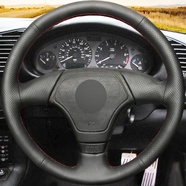 black artificial leather steering wheel cover diy hand-stitched car steering wheel covers for bmw e36 e46 e39
black artificial leather steering wheel cover diy hand-stitched car steering wheel covers for bmw e36 e46 e39