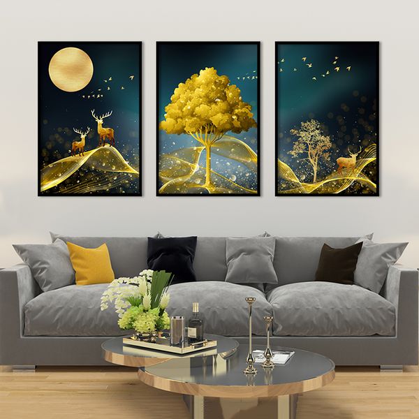 nordic golden abstract deer tree bird wall art canvas painting posters and prints decorative pictures for living room home decor
nordic golden abstract deer tree bird wall art canvas painting posters and prints decorative pictures for living room home decor