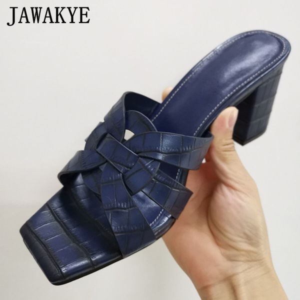jawakye woven thick heel slippers blue stone grain real leather runway slides square open toe summer sandals beach flipflops, Black
jawakye woven thick heel slippers blue stone grain real leather runway slides square open toe summer sandals beach flipflops, Black