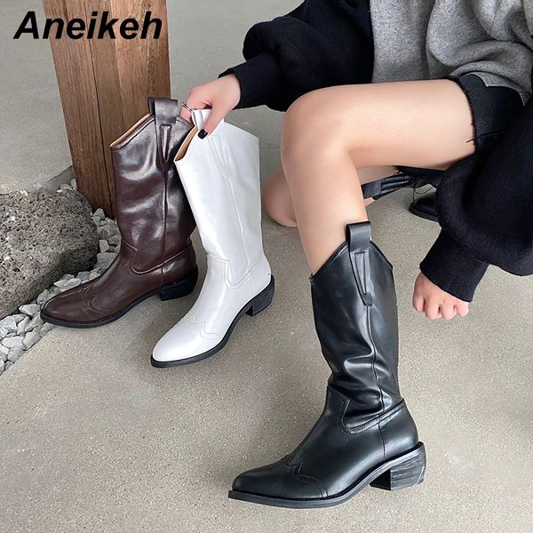 aneikeh spring woman shoes motorcycle boots pu soft fabric sewing pointed toe cowboy western boots slip-on banquet size 35- 39, Black
aneikeh spring woman shoes motorcycle boots pu soft fabric sewing pointed toe cowboy western boots slip-on banquet size 35- 39, Black