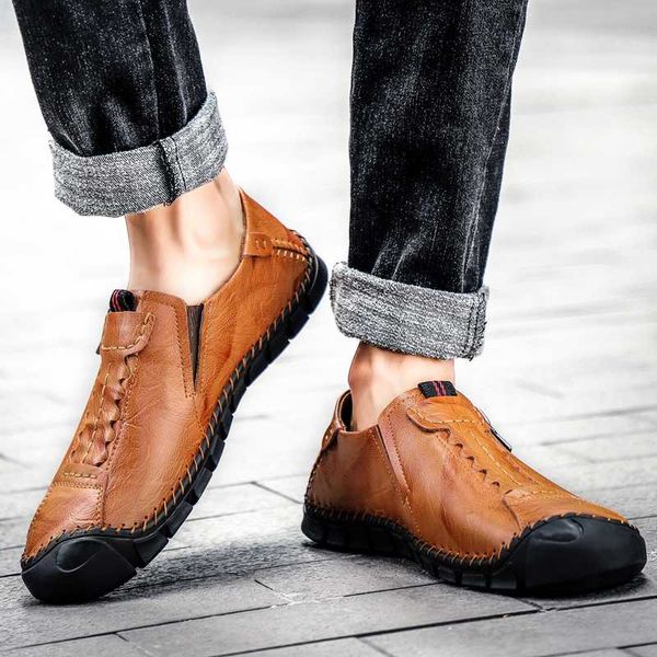 men shoes genuine leather mens loafers outdoor casual shoes light walking sneakers male slip on flats side zipper, Black
men shoes genuine leather mens loafers outdoor casual shoes light walking sneakers male slip on flats side zipper, Black