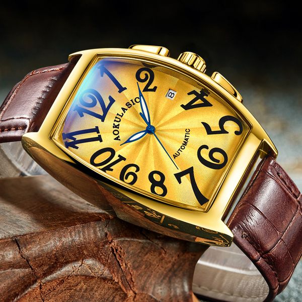 aokulasic automatic mechanical men wristwatch army sport male clock waterproof business man watch 019, Slivery;brown
aokulasic automatic mechanical men wristwatch army sport male clock waterproof business man watch 019, Slivery;brown
