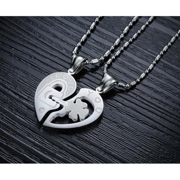 1 pair all-match unique titanium steel creative romantic his and her heart key matching necklace wedding valentines day gifts, Silver
1 pair all-match unique titanium steel creative romantic his and her heart key matching necklace wedding valentines day gifts, Silver