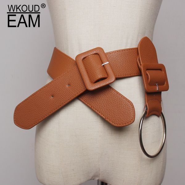 wkoud eam 2020 new pu leather wide corset blet women korea simple temperament double buckle round ring belt lady tide pf479, Black;brown
wkoud eam 2020 new pu leather wide corset blet women korea simple temperament double buckle round ring belt lady tide pf479, Black;brown