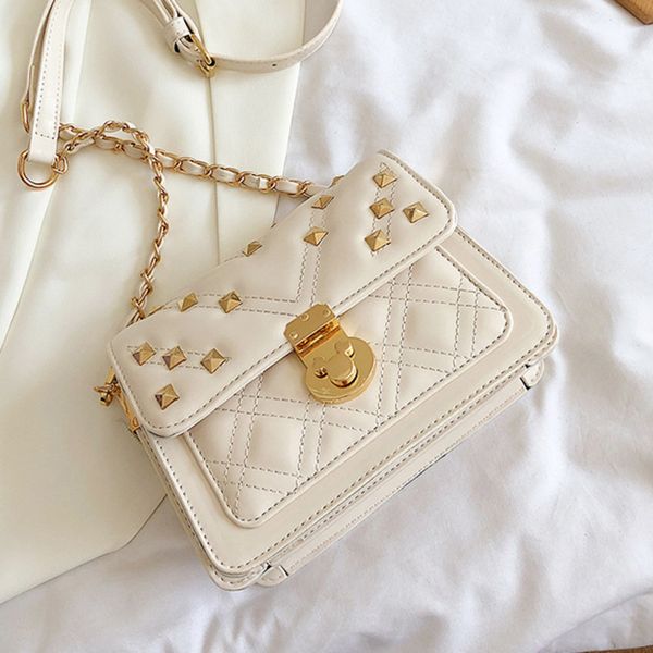 female rivet pu leather crossbody bags for women 2020 chain shoulder messenger bag ladies hand sling luxury handbags designer
female rivet pu leather crossbody bags for women 2020 chain shoulder messenger bag ladies hand sling luxury handbags designer