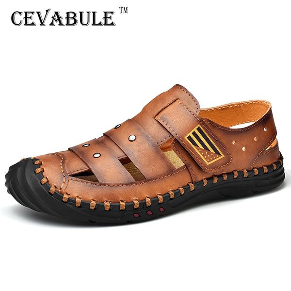 cevabule 2020 summer fashion men's baotou sandals plus size hand-sewn beach shoes breathable hole casual shoes clk, Black
cevabule 2020 summer fashion men's baotou sandals plus size hand-sewn beach shoes breathable hole casual shoes clk, Black