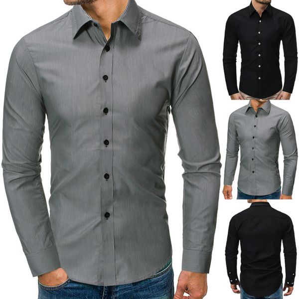 men's dress shirts men fashion shirt solid business long sleeve casual slim fit, White;black
men's dress shirts men fashion shirt solid business long sleeve casual slim fit, White;black