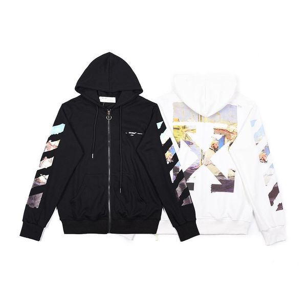 2019 summer new off watercolor oil painting white hooded sweater hoodie men s and women s jacket m--2xl, Black
2019 summer new off watercolor oil painting white hooded sweater hoodie men s and women s jacket m--2xl, Black