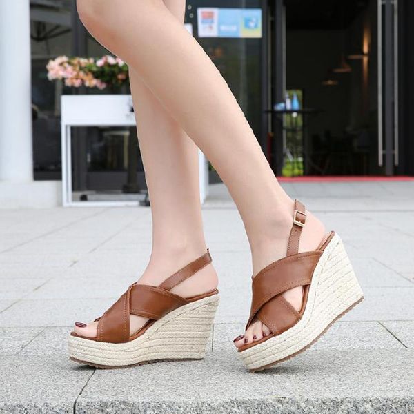 wedges heel sandals for women 2020 summer platform popular banquet open toe women high heel straw sandal, Black
wedges heel sandals for women 2020 summer platform popular banquet open toe women high heel straw sandal, Black