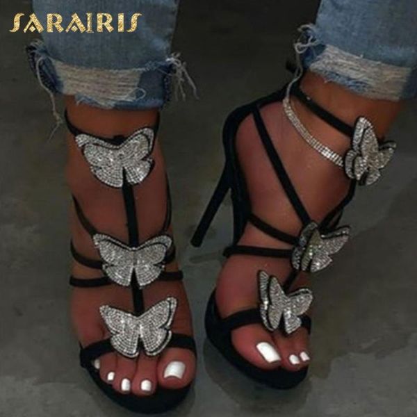 sarairis 2002 large size 42 fetish high heels summer sandals women shoes crystals butterfly party wedding shoes woman, Black
sarairis 2002 large size 42 fetish high heels summer sandals women shoes crystals butterfly party wedding shoes woman, Black