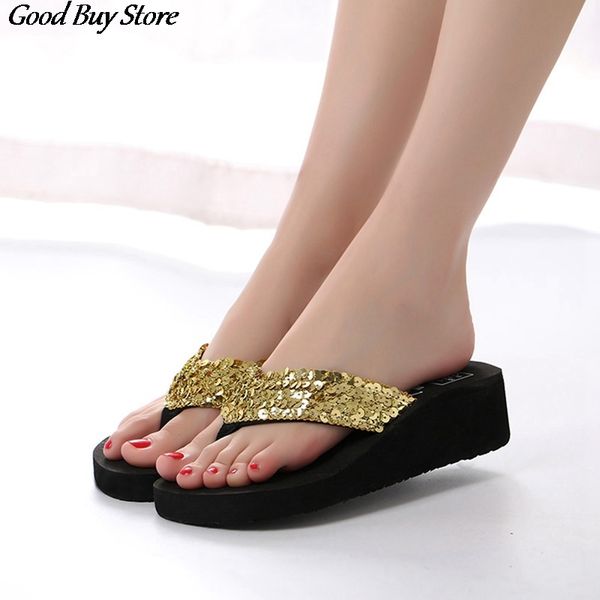 summer sequins slipper women fashion flip flops thongs sandals anti-slip wedge slippers girls sequin zapatillas beach shoes sexy, Black
summer sequins slipper women fashion flip flops thongs sandals anti-slip wedge slippers girls sequin zapatillas beach shoes sexy, Black