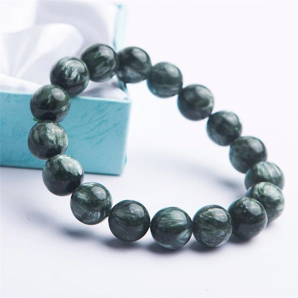 13mm drop shipping green natural seraphinite bracelets women men stretch crystal round bead bracelet, Black
13mm drop shipping green natural seraphinite bracelets women men stretch crystal round bead bracelet, Black