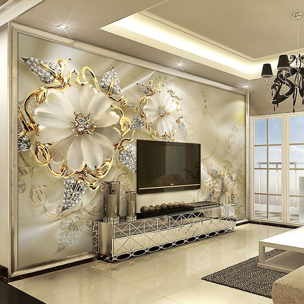 custom 3d mural wallpaper european style diamond jewelry golden flower backdrop decor mural modern art wall painting living room
custom 3d mural wallpaper european style diamond jewelry golden flower backdrop decor mural modern art wall painting living room
