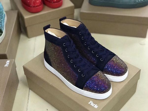 luxey designs red bottom sneakers for women,men high cut casual flats walking dress,party,wedding red soles trainers with box,dust bag, Black
luxey designs red bottom sneakers for women,men high cut casual flats walking dress,party,wedding red soles trainers with box,dust bag, Black