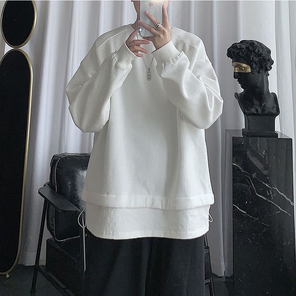 spring thin hoodie men's fashion fake two-piece casual hoodies men streetwear wild loose o-neck pullover sweatshirt mens m-2xl, Black
spring thin hoodie men's fashion fake two-piece casual hoodies men streetwear wild loose o-neck pullover sweatshirt mens m-2xl, Black