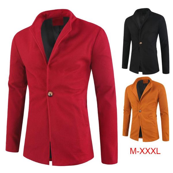 men's trench coats winter coat men 2021 england style single button jacket fleece woolen slim lapel windbreaker pure color overcoat, Tan;black
men's trench coats winter coat men 2021 england style single button jacket fleece woolen slim lapel windbreaker pure color overcoat, Tan;black