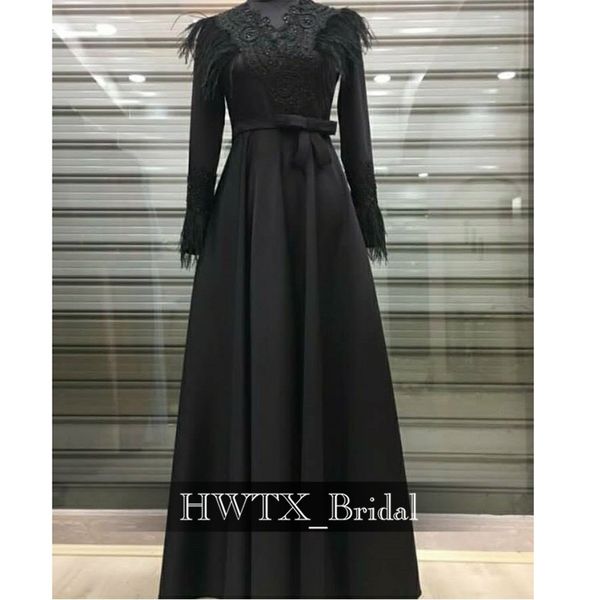 black feather evening dresses with long sleeve elegant a line arabic dubai women prom dress party gown 2020 vestidos custom made, White;black
black feather evening dresses with long sleeve elegant a line arabic dubai women prom dress party gown 2020 vestidos custom made, White;black
